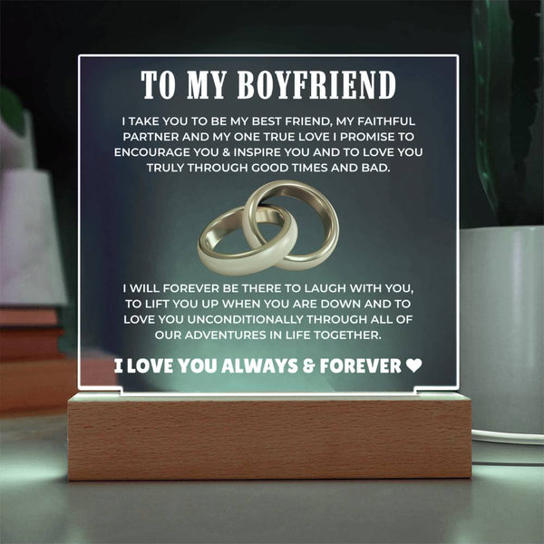 To My Boyfriend – My Forever Partner in Life Plaque