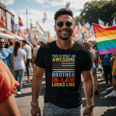 Awesome Brother-in-Law T-Shirt – Funny Unisex Cotton Tee with Patriotic Graphic