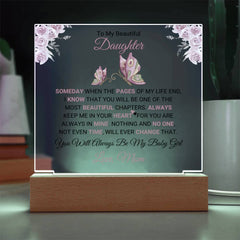 Gift For Daughter From Mom, Gift For Daughter, Acrylic Love Keepsake for Daughter, Special Memory Plaque
