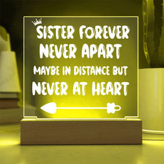 Sister Forever Never Apart Acrylic Plaque