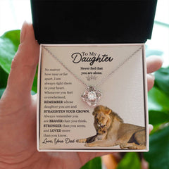 To My Daughter – Always Remember You Are Loved, Inspirational Necklace from Dad