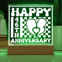 Couple Love 46th Anniversary LED Acrylic Plaque