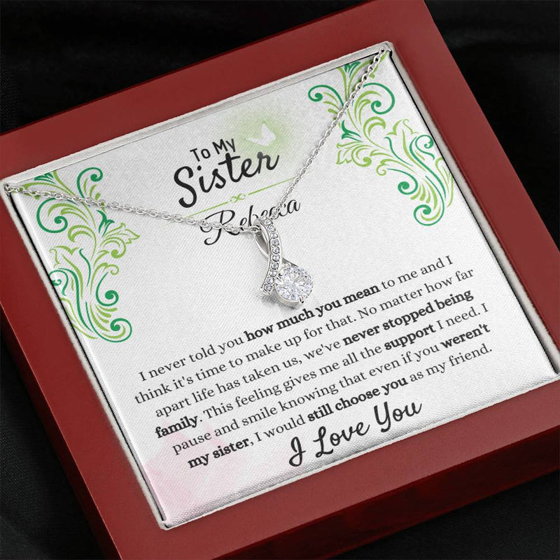 To My Sister Necklace – Always Chosen, Always Loved