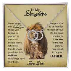 To My Daughter - 'Old Lion' Promise Necklace from Dad