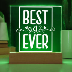 Best Sister Ever – Bold, Bright & Loved Plaque