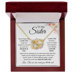To My Sister – I Believe In You Necklace