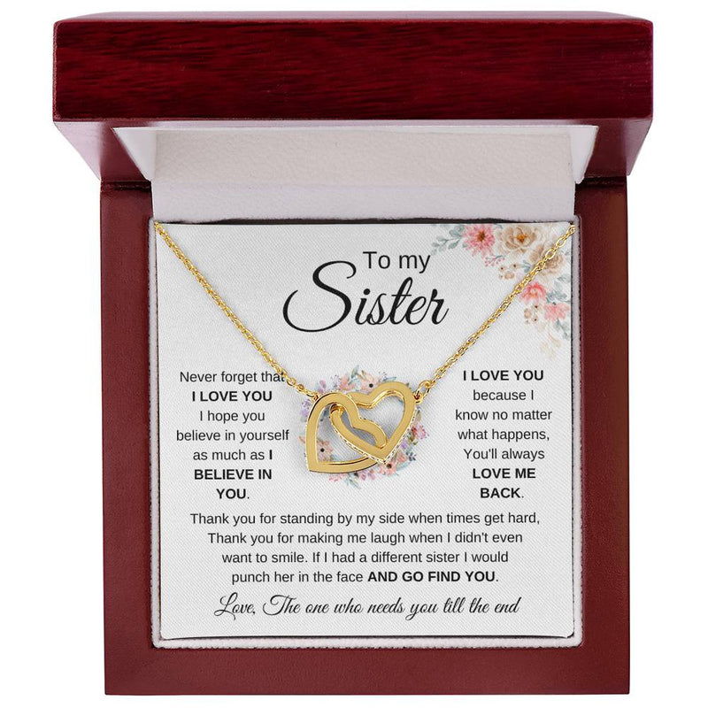 To My Sister – I Believe In You Necklace