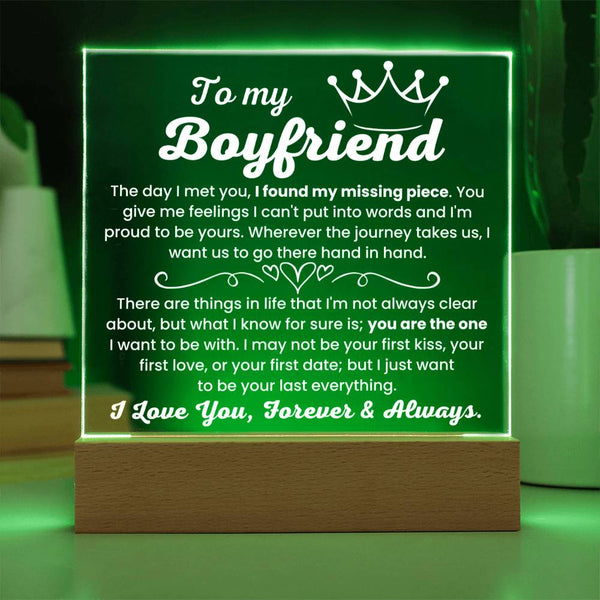 To My Boyfriend - You Are the One – Always Have Been Plaque