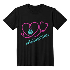 Veterinarian Heartbeat - Cute Vet Tech T-Shirt