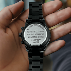 Gift For Him, Personalized Men's Engraved Watch, Romantic Jewelry For Boufriend,