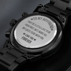 Gift For Him, Personalized Men's Engraved Watch, Romantic Jewelry For Boufriend,