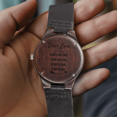 Watch Gift For Him, Black Chronograph Watch Gift, Engraved Design Timepiece for Him, Modern Jewelry, Anniversary Keepsake, Stylish Present