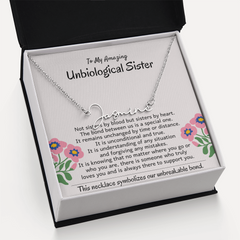 Best Friend Necklace Gift For Sister, Unbiological Sister Jewelry, Symbol Of Chosen Family