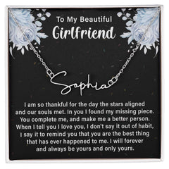 To My Soulmate – Forever Yours Signature Name Necklace