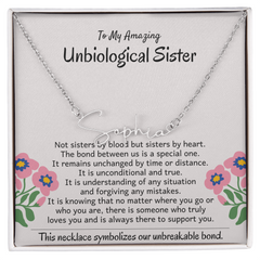 Best Friend Necklace Gift For Sister, Unbiological Sister Jewelry, Symbol Of Chosen Family