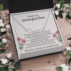 Best Friend Necklace Gift For Sister, Unbiological Sister Jewelry, Symbol Of Chosen Family