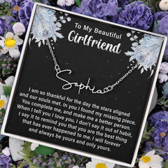 To My Soulmate – Forever Yours Signature Name Necklace