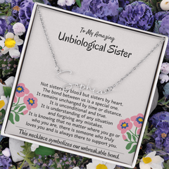 Best Friend Necklace Gift For Sister, Unbiological Sister Jewelry, Symbol Of Chosen Family