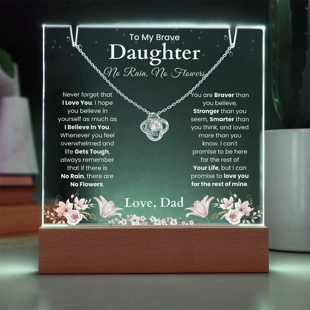 To My Daughter - No Rain, No Flowers - Heartfelt Gift Set From Dad