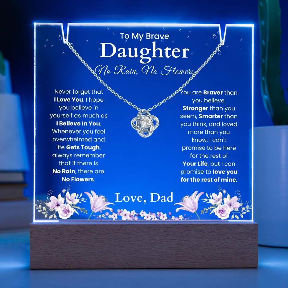 To My Daughter - No Rain, No Flowers - Heartfelt Gift Set From Dad