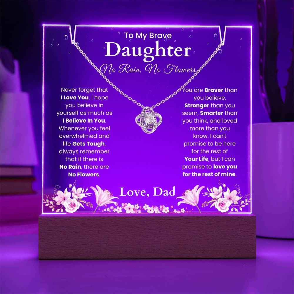 To My Daughter - No Rain, No Flowers - Heartfelt Gift Set From Dad