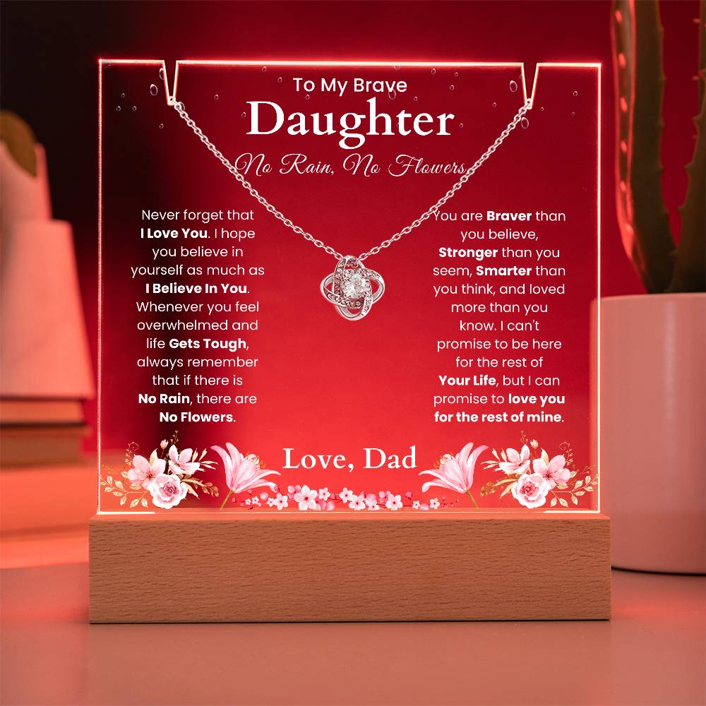 To My Daughter - No Rain, No Flowers - Heartfelt Gift Set From Dad