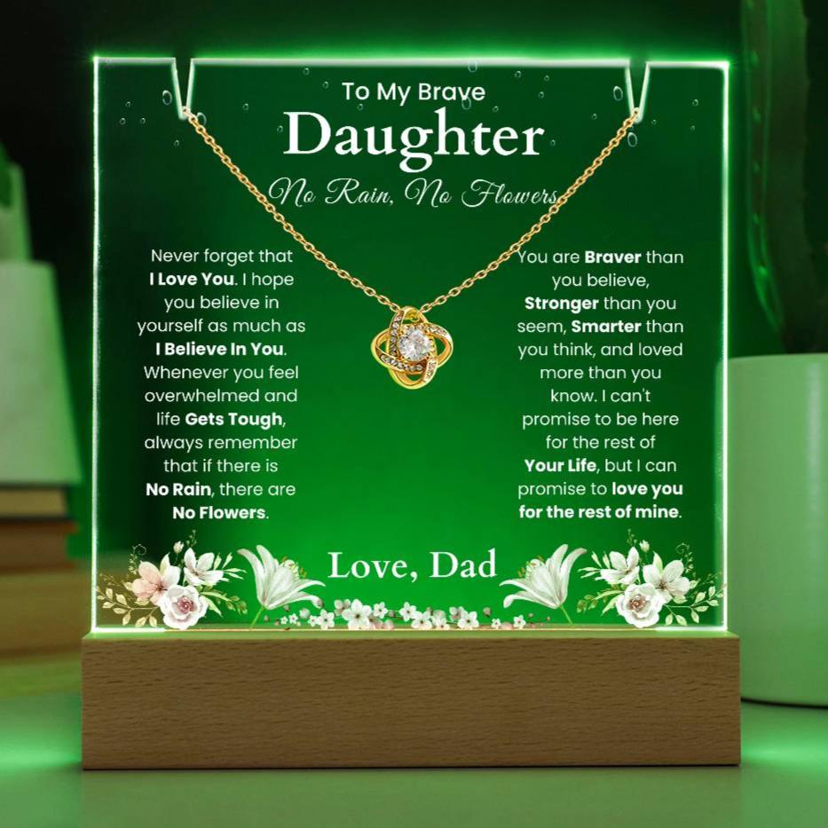 To My Daughter - No Rain, No Flowers - Heartfelt Gift Set From Dad