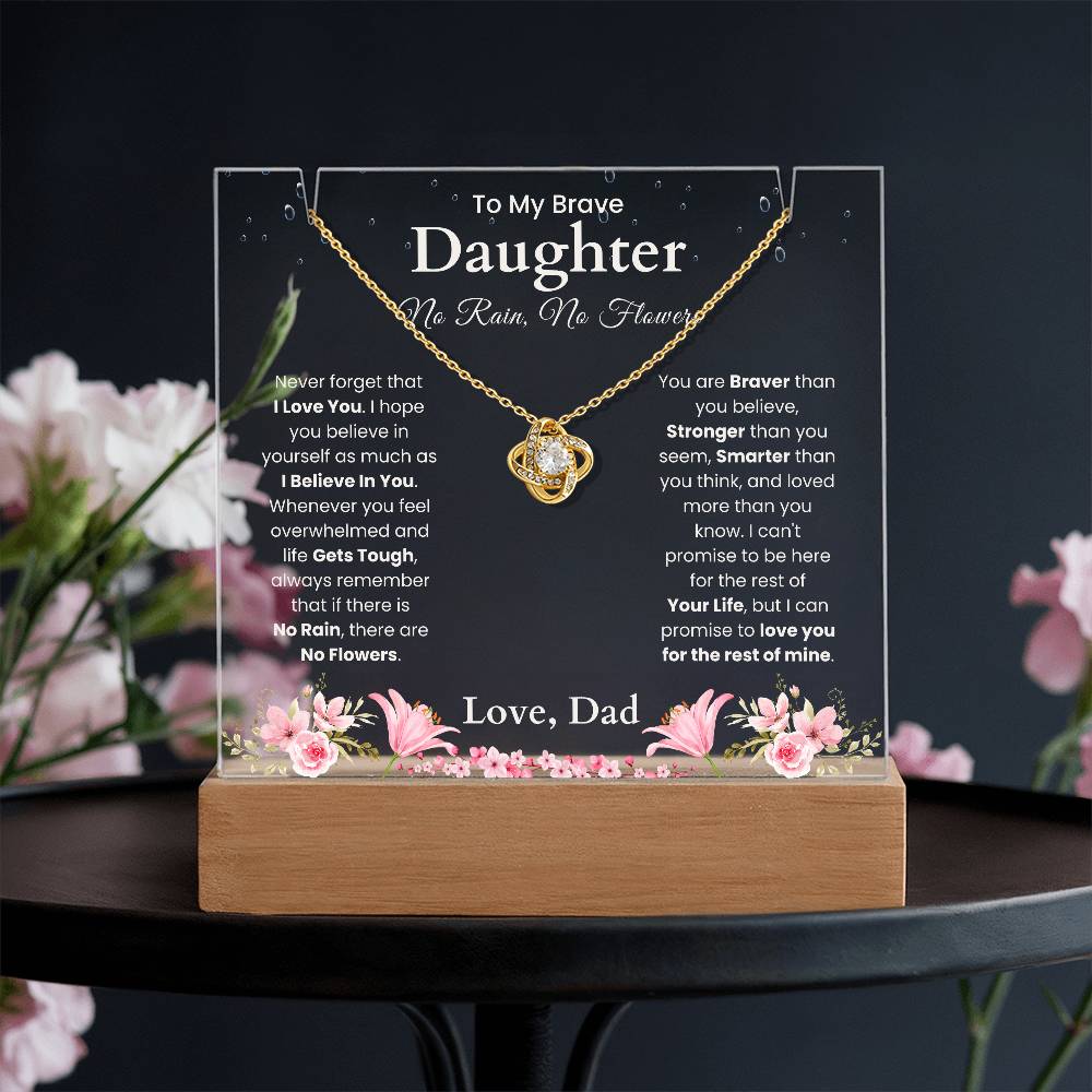 To My Daughter - No Rain, No Flowers - Heartfelt Gift Set From Dad