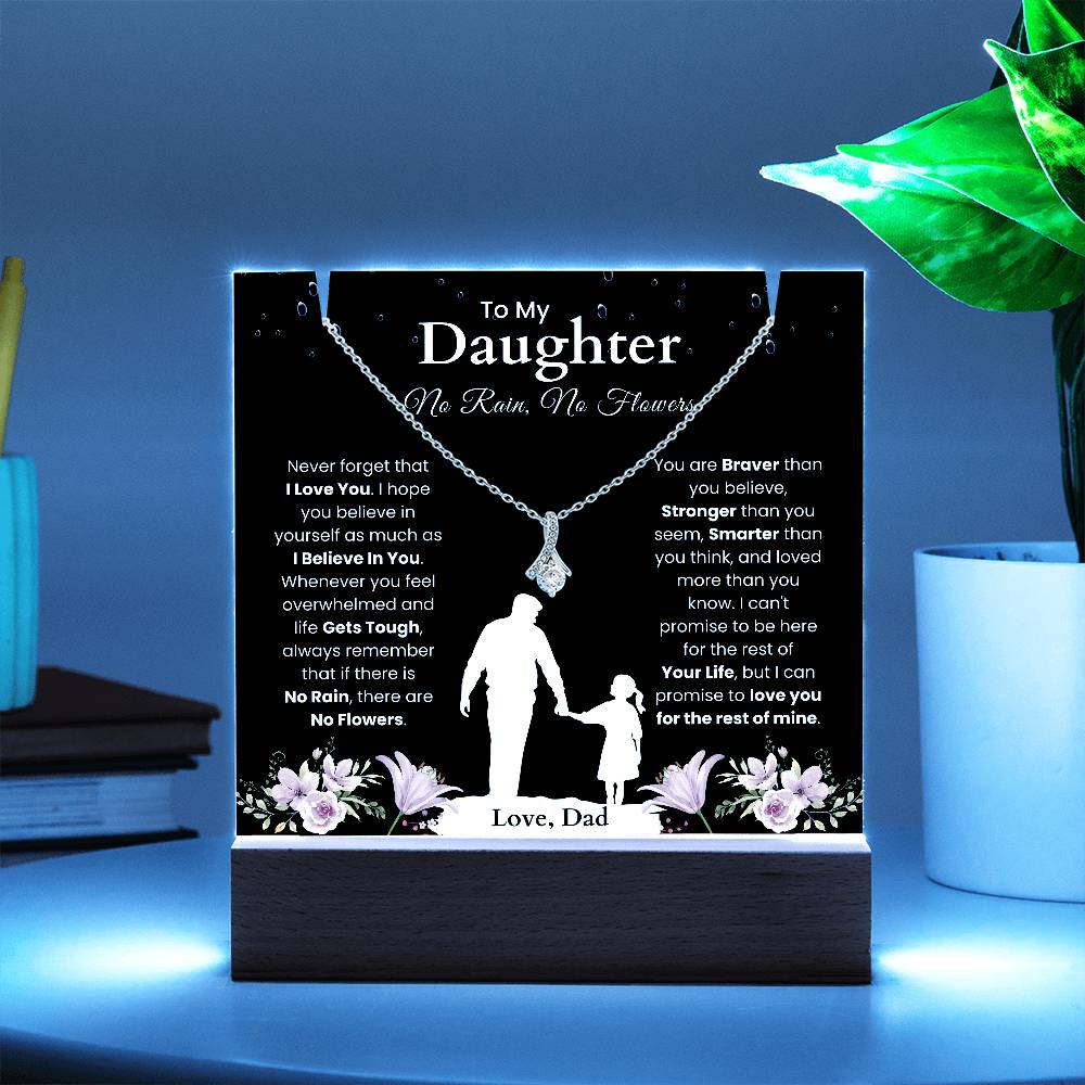 To My Daughter - No Rain, No Flowers - Heartfelt Gift Set From Dad