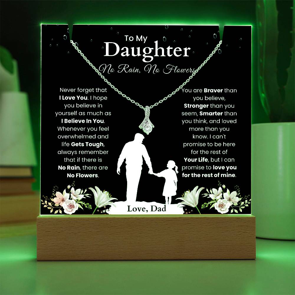 To My Daughter - No Rain, No Flowers - Heartfelt Gift Set From Dad