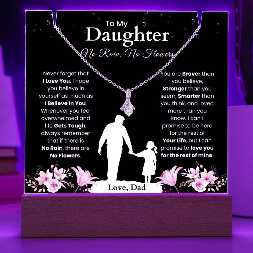 To My Daughter - No Rain, No Flowers - Heartfelt Gift Set From Dad