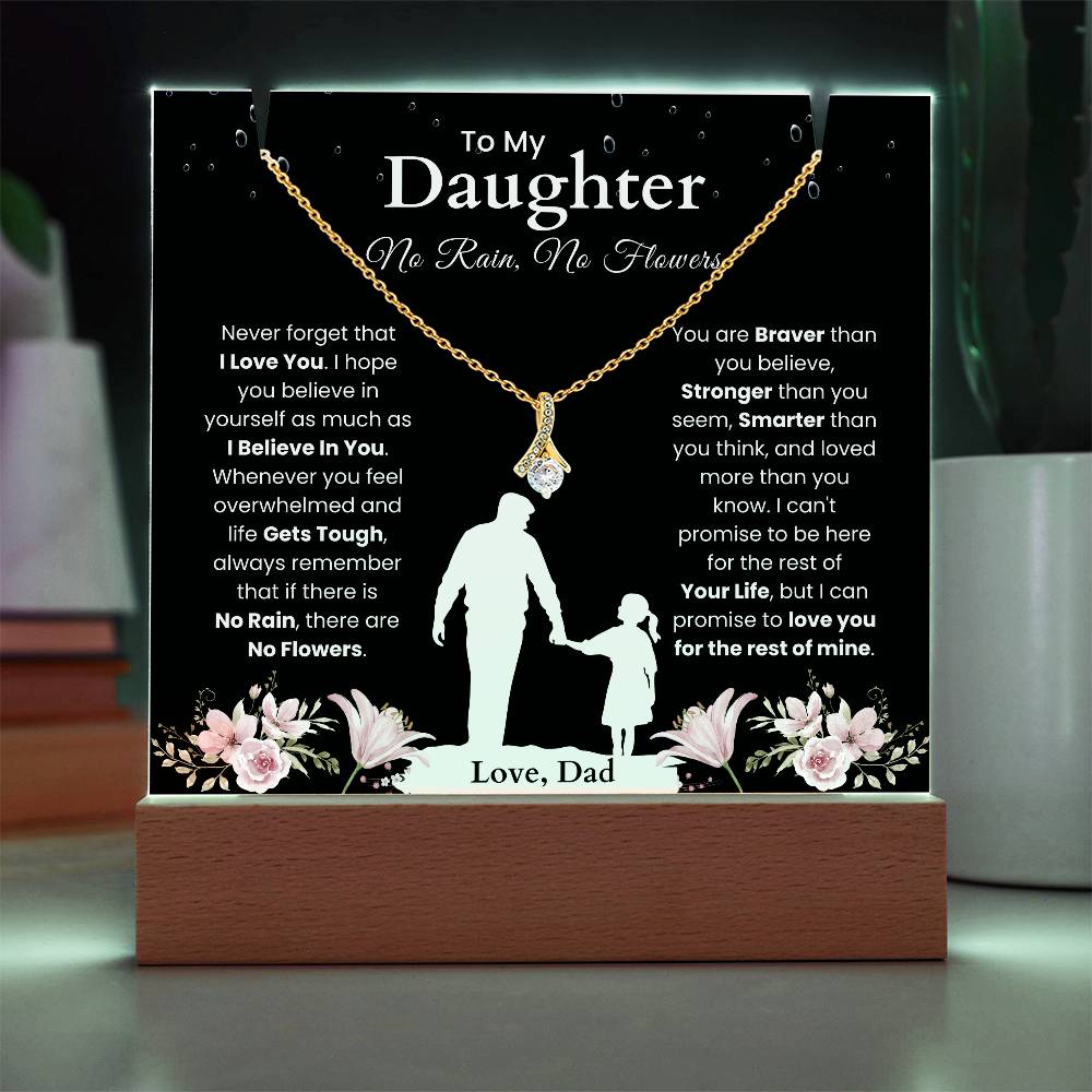 To My Daughter - No Rain, No Flowers - Heartfelt Gift Set From Dad