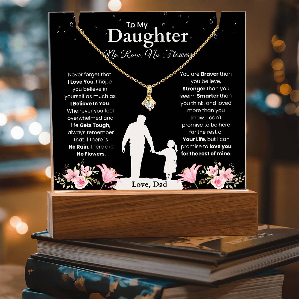 To My Daughter - No Rain, No Flowers - Heartfelt Gift Set From Dad