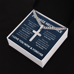 Custom Cross Pendant Necklace for Him, Symbol of Love & Promise for Him, Promise Necklace