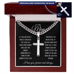 Sentimental Gift for Him, Gold Cuban Link Chain with Love Note, To My Man