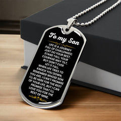 Dog Tag for Son – Inspirational Message of Strength and Love