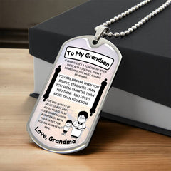 Dog Tag for Grandson from Grandma – Heartfelt Gift with Inspirational Message