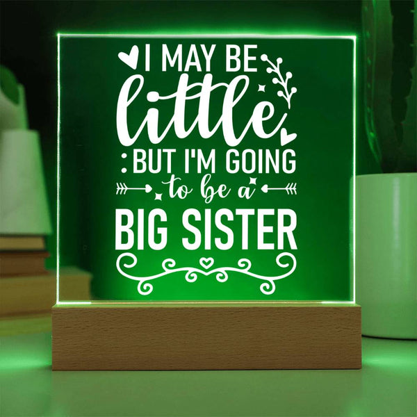 Little Now, Big Sister Soon Plaque