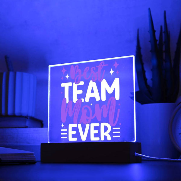 Best Team Mom Ever – Sparkle Edition Plaque