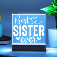 Best Sister Ever – Period Acrylic Plaque