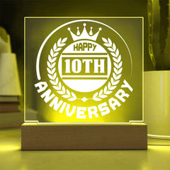 Happy 10th Anniversary Crown Plaque