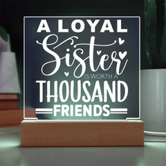 A Loyal Sister – Worth a Thousand Friends Plaque