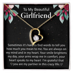 To My Beautiful Girlfriend – My Heart Belongs to You Necklace