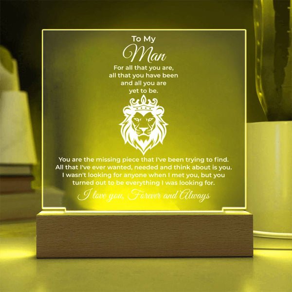 To My Man – You Complete Every Part of Me Plaque