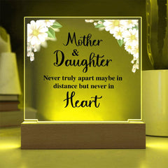 Personalized Acrylic Plaque for Mother and Daughter – Heartwarming Gift for Any Occasion"