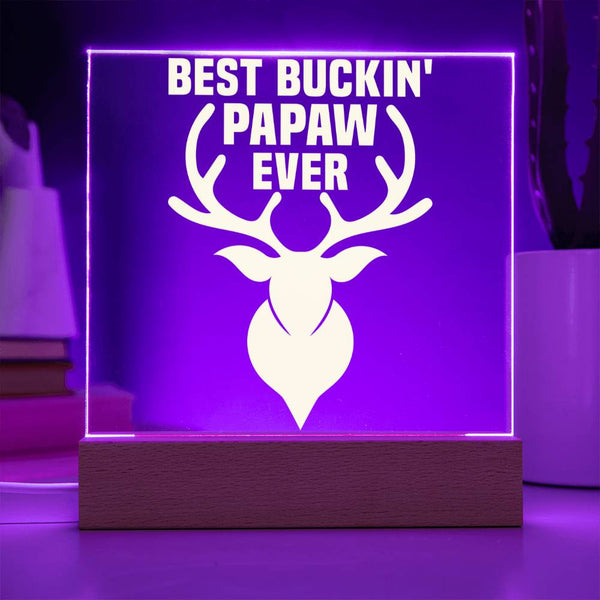 Best Buckin' Papaw Ever – Deer Hunter Gift Plaque