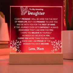 Gift From Mother to Daughter, Gift For Daughter, Unique Acrylic Gift for Daughter, Special Keepsake