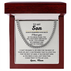 Cuban Link Chain for Son – 'Always Remember' Necklace from Mom