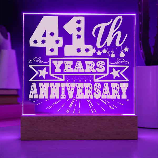 41st Year Celebration LED Acrylic Plaque