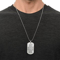 To My Son - Remember Whose Son You Are, Dog Tag Necklace from Dad